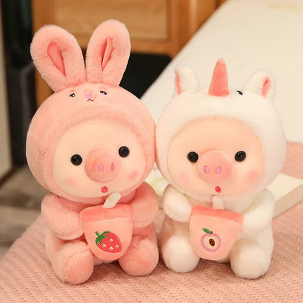 Peluche de animal con forma de té de burbujas kawaii: adorable regalo de decoración para el hogar
