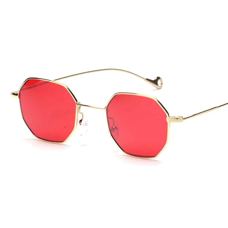 Vintage Tinted Polygon Frame Women's Sunglasses