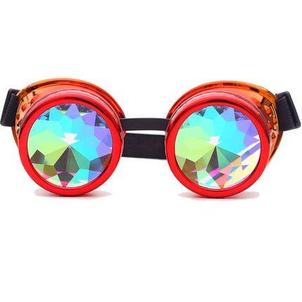 Colorful Kaleidoscope Design Steampunk Sunglasses - Wnkrs