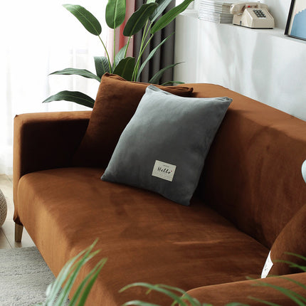 Winter Thick Plush Chaise Stretch Sofa Cover - Wnkrs
