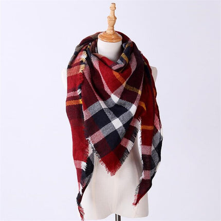 Women's Autumn Plaided Scarf - Wnkrs