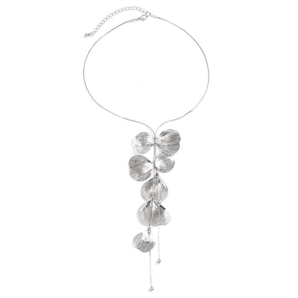 Collier ras du cou avec pendentif en forme de pétale de fleur Kpop