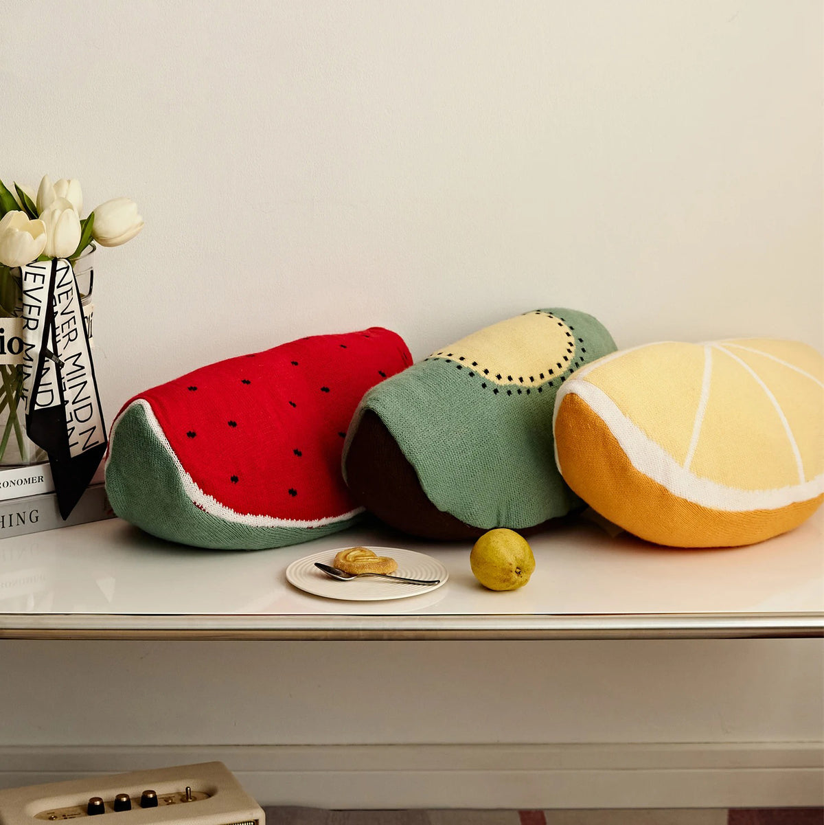 Adorable Fruit Design Soft Pillow – Cute Home Decor Cushion for Sofa and Bed