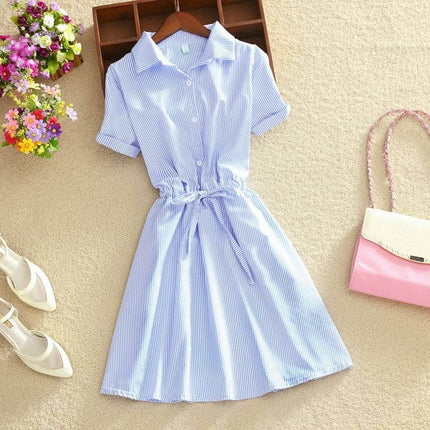 Elegant Striped Cotton Shirt Dresses Dresses W Women Women's Clothing & Accessories  https://wnkrs.com/product/elegant-striped-cotton-shirt-dresses/