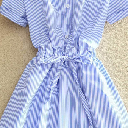 Elegant Striped Cotton Shirt Dresses Dresses W Women Women's Clothing & Accessories  https://wnkrs.com/product/elegant-striped-cotton-shirt-dresses/