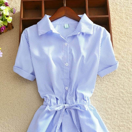 Elegant Striped Cotton Shirt Dresses Dresses W Women Women's Clothing & Accessories  https://wnkrs.com/product/elegant-striped-cotton-shirt-dresses/
