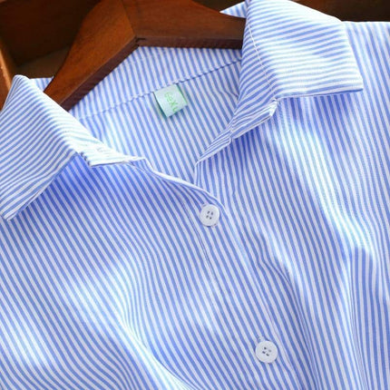 Elegant Striped Cotton Shirt Dresses Dresses W Women Women's Clothing & Accessories  https://wnkrs.com/product/elegant-striped-cotton-shirt-dresses/