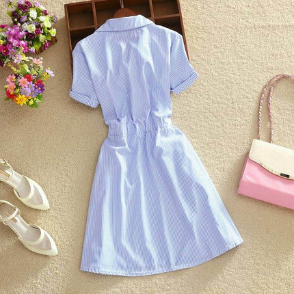 Elegant Striped Cotton Shirt Dresses Dresses W Women Women's Clothing & Accessories  https://wnkrs.com/product/elegant-striped-cotton-shirt-dresses/