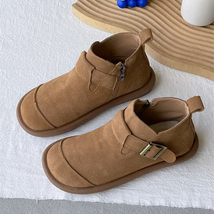 Botas Martin de cuero suave estilo retro Mori, estilo universitario informal, a juego