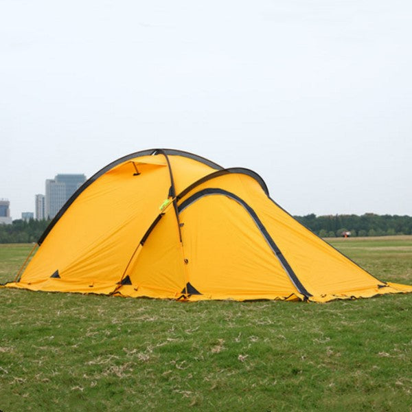 Two-Person Double-Layer Camping Tent with Aluminum Poles