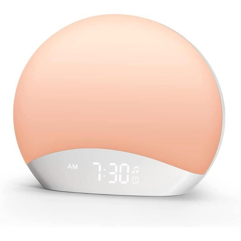 Wake Up Light & Sound Machine Alarm Clock with Night Light