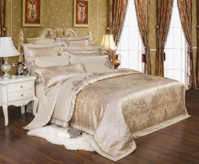 Ice Silk Jacquard European Luxury High-end Linen And Cotton Bedding Set - Wnkrs