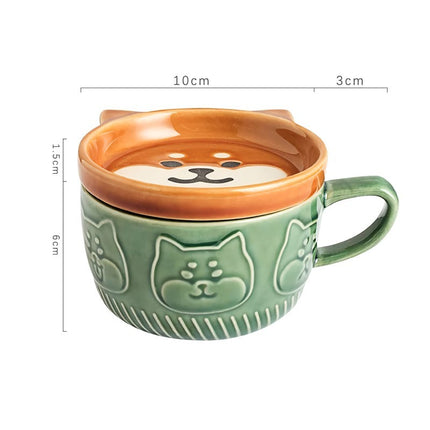 Taza de café con dibujos de animales
