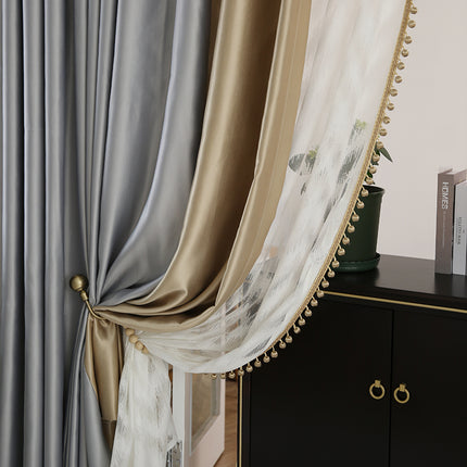 Light Luxury High-end Modern Minimalist Blackout Living Room Bedroom Environmental Protection Curtain - Wnkrs