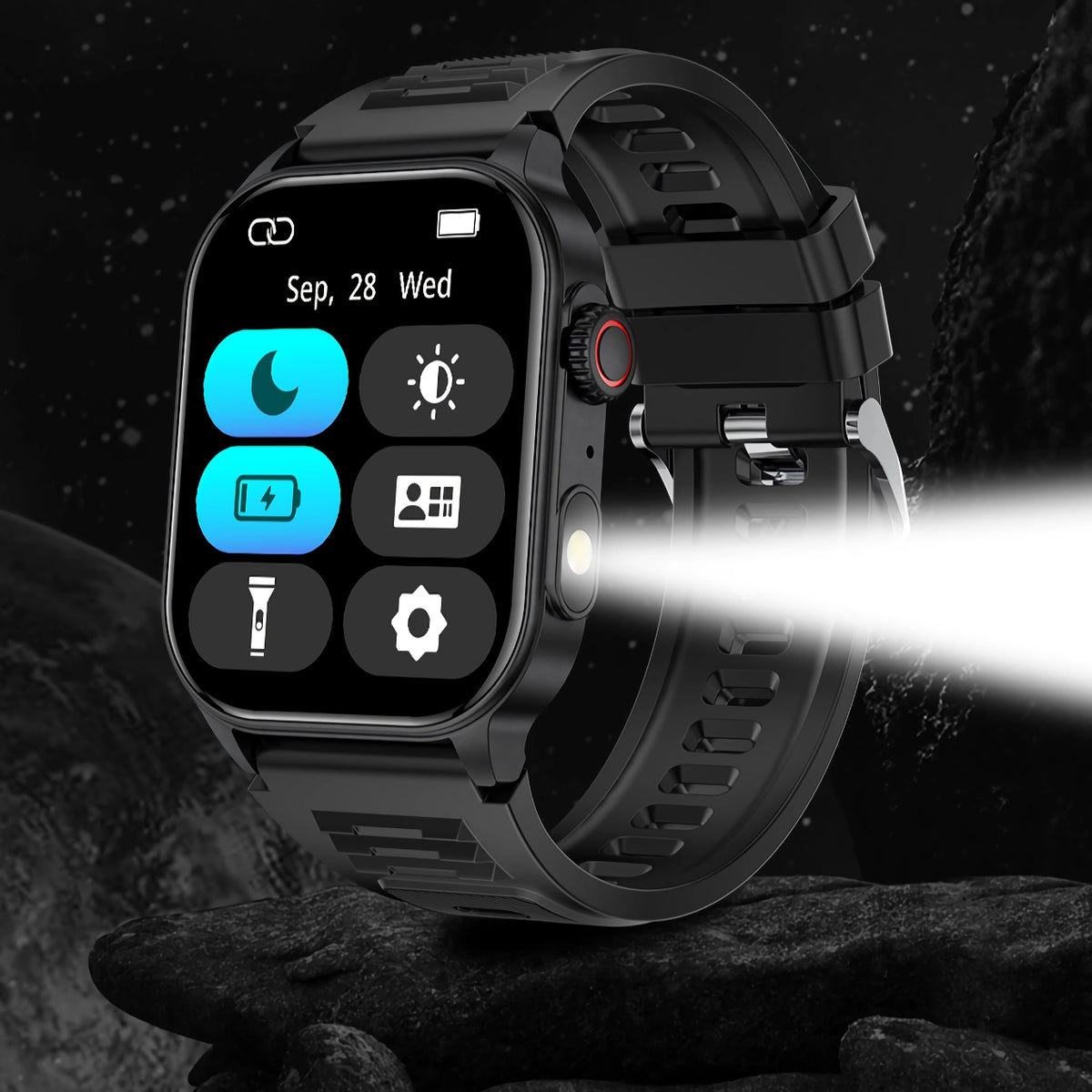 2.01" Outdoor Smartwatch with Fitness Tracker & Bluetooth Call