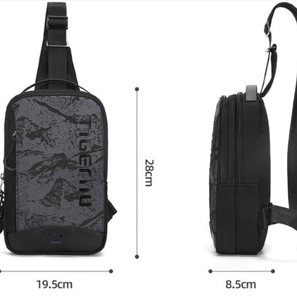 Bolso de pecho sencillo con diseño de camuflaje para hombre