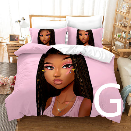 African Girl 3D Printed Bedding Set - Wnkrs
