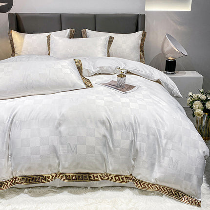 Silk Cotton Sheets Fitted Sheet Quilt Cover Bed - Wnkrs