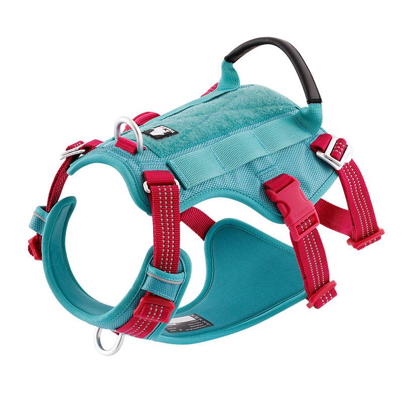Reflective Dog Harness with Abdomen Strap and Patch Panels