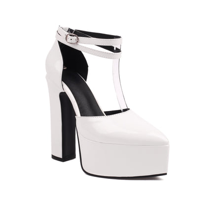 Escarpins à talons hauts multicolores pour femmes en cuir brillant