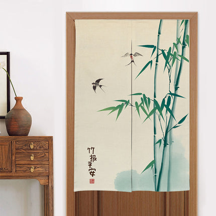 Home Kitchen Bedroom Partition Chinese Style Cloth Curtain - Wnkrs