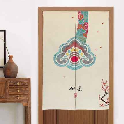 Home Kitchen Bedroom Partition Chinese Style Cloth Curtain - Wnkrs