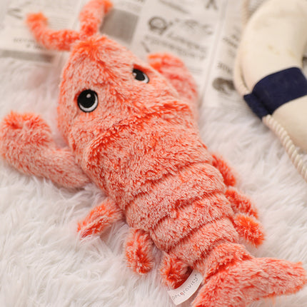 Jouet interactif en peluche représentant un homard flottant