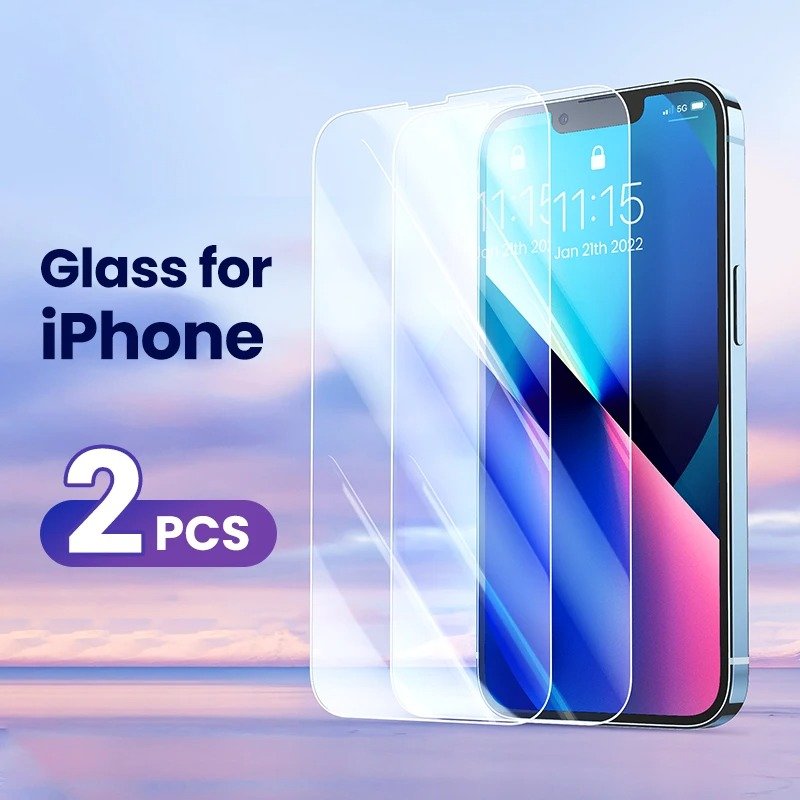 2PCS Full Cover Tempered Glass Screen Protector for iPhone