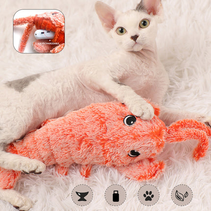 Jouet interactif en peluche représentant un homard flottant