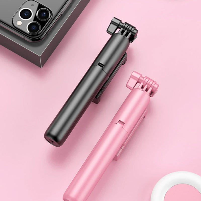 3-in-1 Wireless Bluetooth Selfie Stick with Fill Light & Mini Tripod