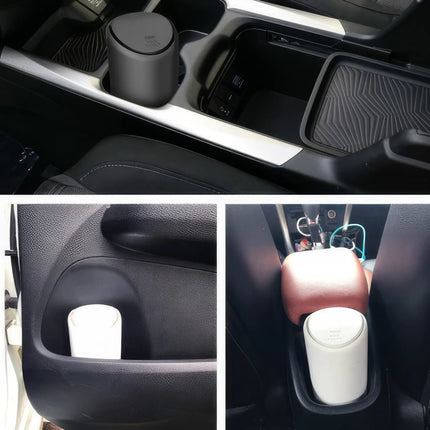 Papelera compacta de silicona para coche: organizador sencillo y elegante