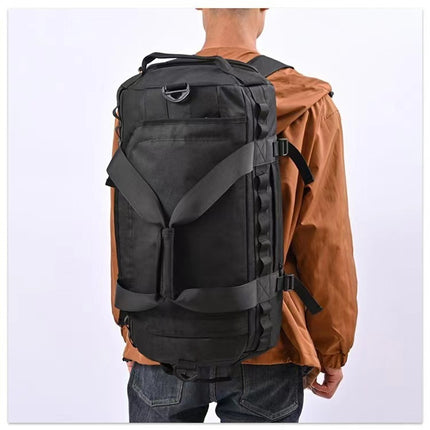Bolsa de senderismo para acampar al aire libre de gran capacidad para hombres, portátil, cruzada para llevar al hombro, separación de humedad y humedad, almacenamiento para hombres