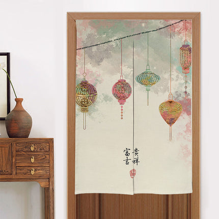 Home Kitchen Bedroom Partition Chinese Style Cloth Curtain - Wnkrs