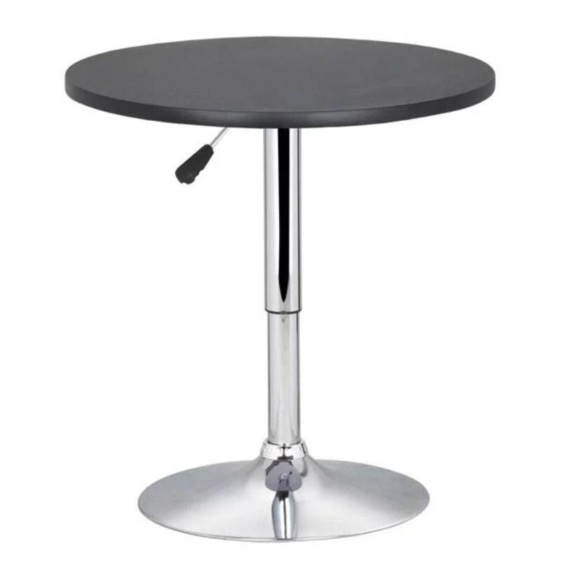 Adjustable Swivel Bar Table with Chrome Base for Café & Bistro
