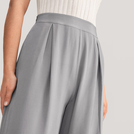 Pantalon large en soie chic