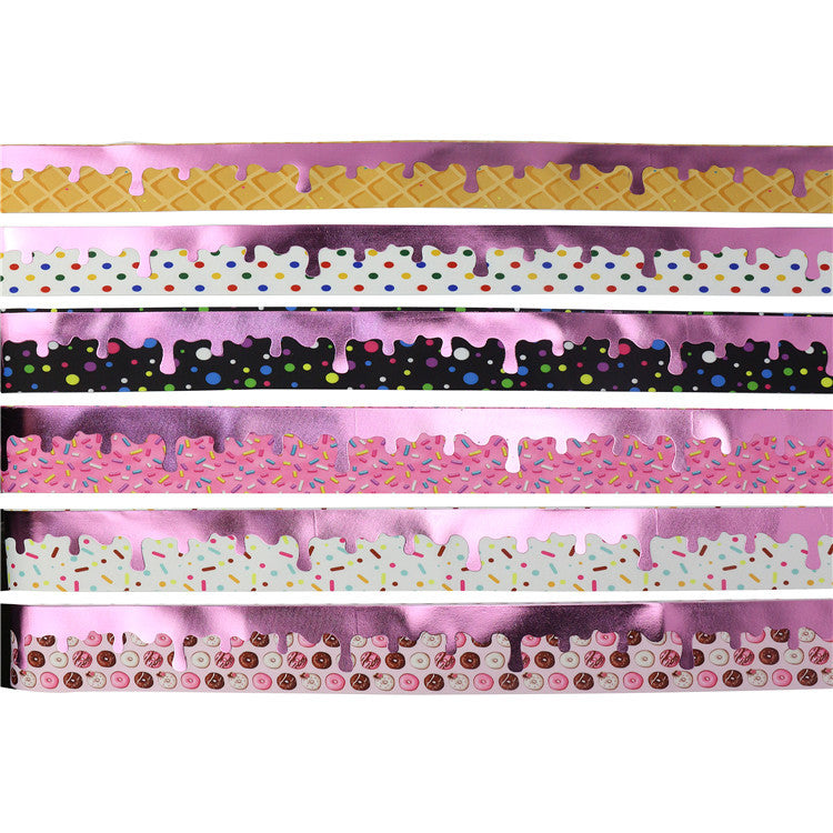 75mm Bronzing Rib Ribbon Hair Accessories Diy Material Packaging Baking Dessert Gift Box Packing Ribbon