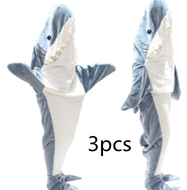 Home Soft Flannel Shark Blanket Hoodie - Wnkrs