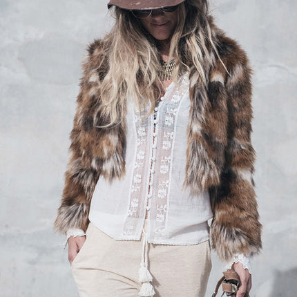 Untamed White Lace V-Neck Cotton Blouse for Women - Wnkrs