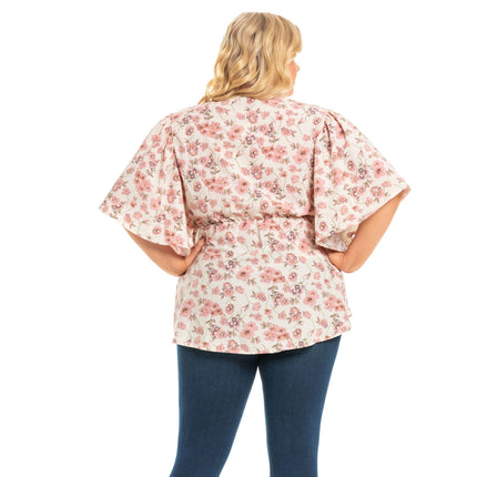 Loose Printed Short Sleeve Top - Wnkrs