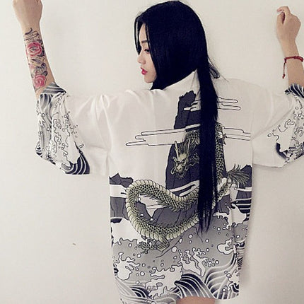 Women's Chinese Dragon Printed Jacket - Wnkrs