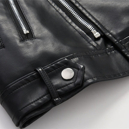 Women's Biker PU Leather Jacket - Wnkrs