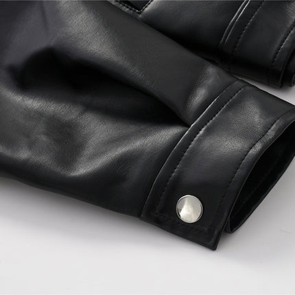 Women's Biker PU Leather Jacket - Wnkrs