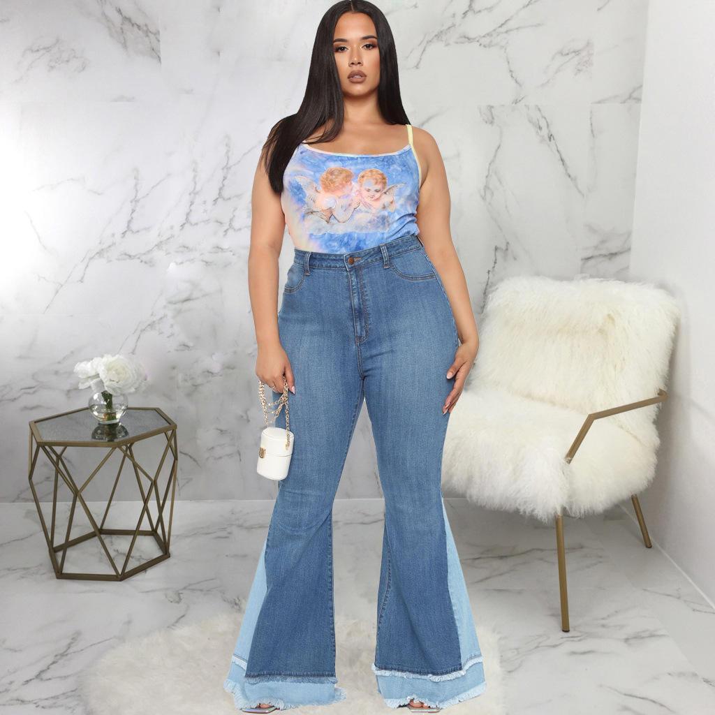 All-Match Plus Size Wide-Leg Jeans