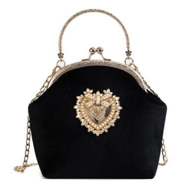 Women's Elegant Vintage Velvet Handbag - Wnkrs