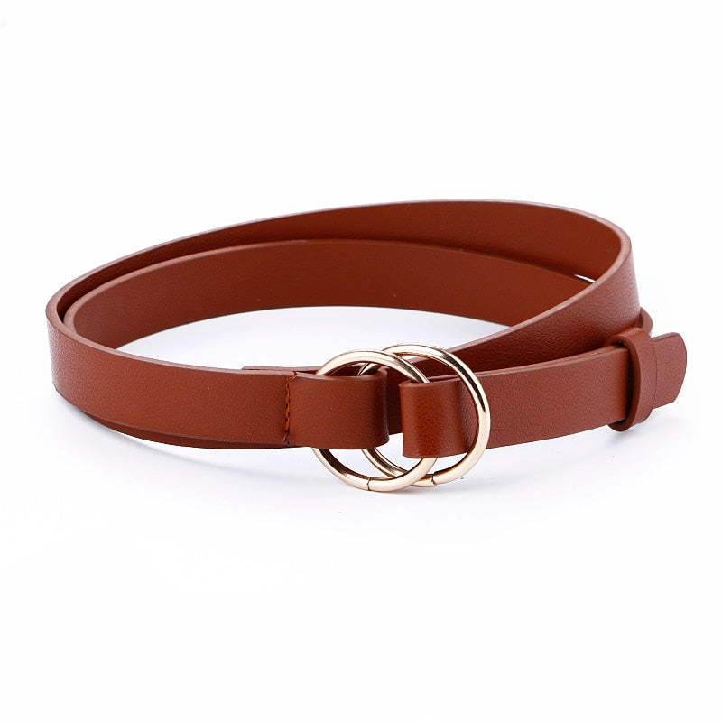Women’s Elegant Casual Thin Leather Belt