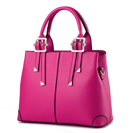 Elegant Classic Solid Color Women's Handbag - Wnkrs