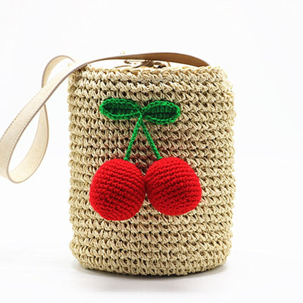 Cute Summer Boho Cylinder Shaped Straw Handbag - Wnkrs
