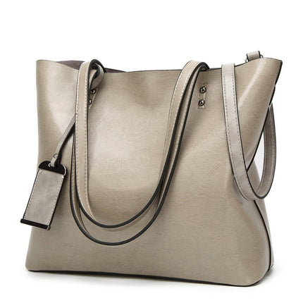 Women's Large Leather Shoulder Bag - Wnkrs