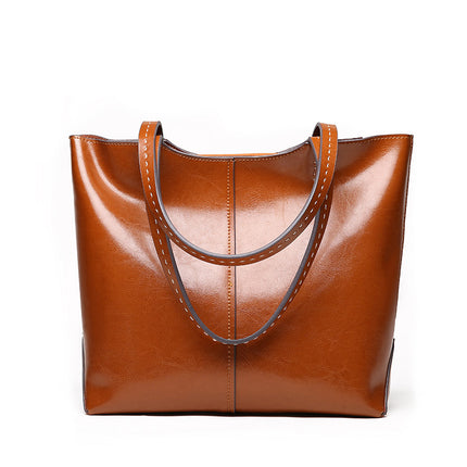Women's Glance Leather Stitched Strap Shoulder Bag - Wnkrs