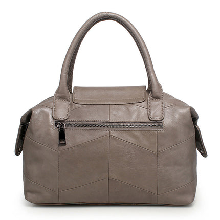 Women's Classic Leather Handbag - Wnkrs